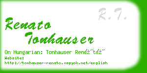 renato tonhauser business card